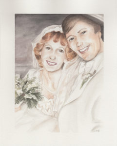 1980's wedding watercolor