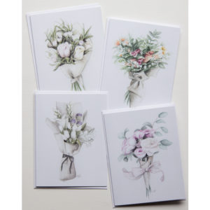 watercolor floral notecards