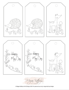 Free May Day printables black and white