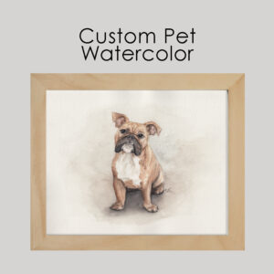 watercolor custom pet illustration