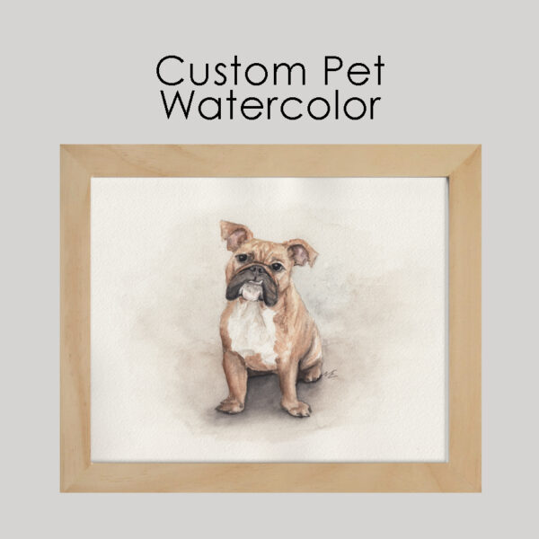 watercolor custom pet illustration