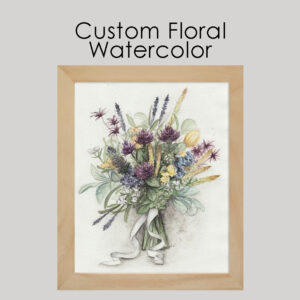 watercolor custom floral illustration