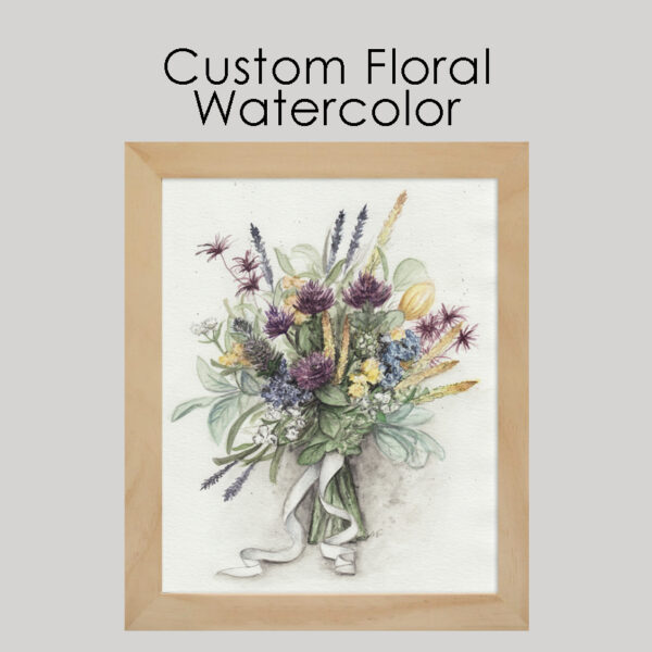 watercolor custom floral illustration