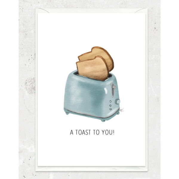 a toast to you digital art greeting card