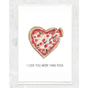 pizza love digital art greeting card