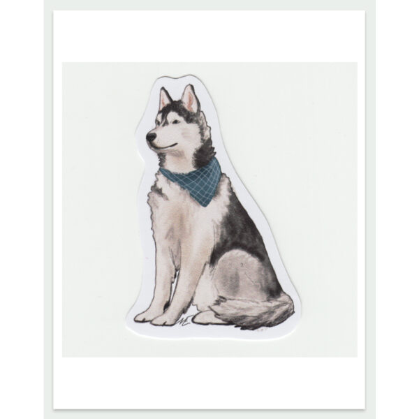 vinyl sticker husky dog digital art