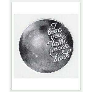 vinyl sticker to the moon and back digital art